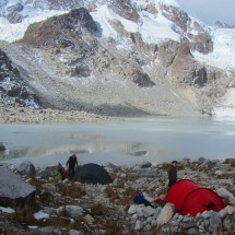 Our 2nd campground on 5038 meters high Laguna Glaciar